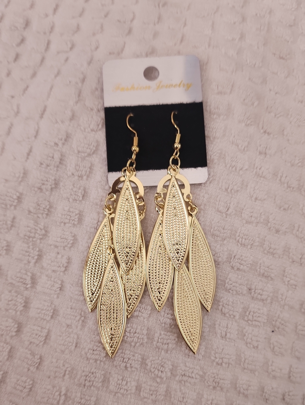 3 For $18 Featherweight Gold Leaf Dangle Earrings